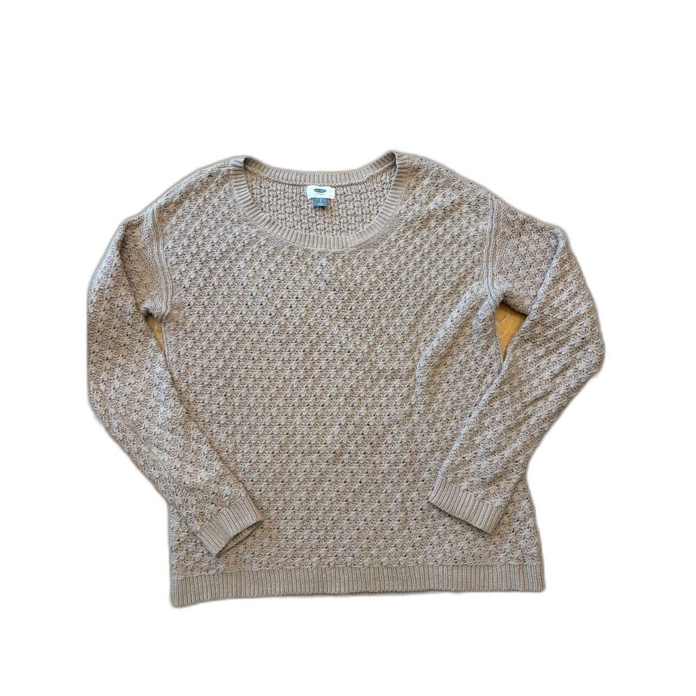 Old Navy Hi-Lo Honeycomb-Stitch Sweater for Women Icelandic Mineral Sz. Small